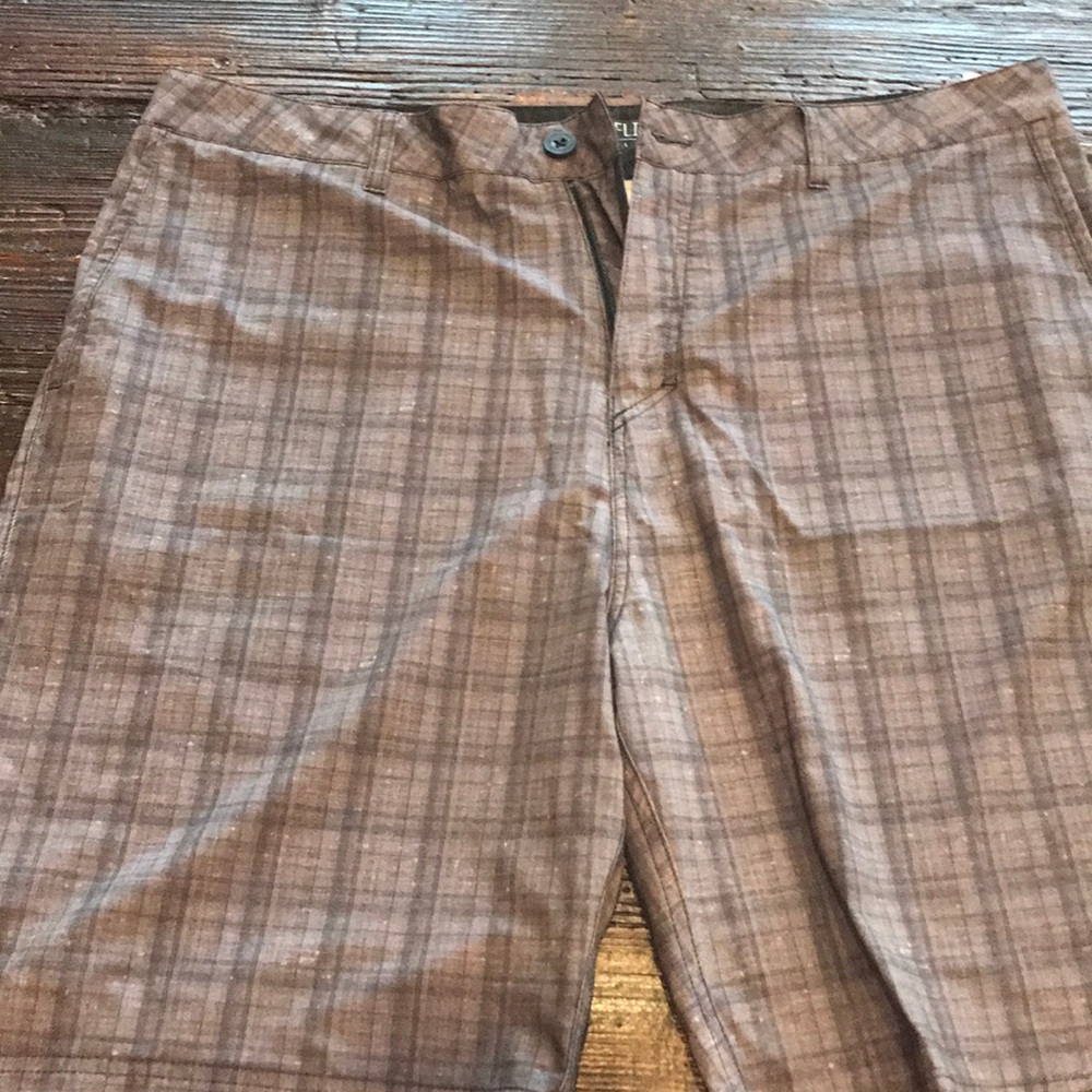 Quicksilver grey plaid boardshorts